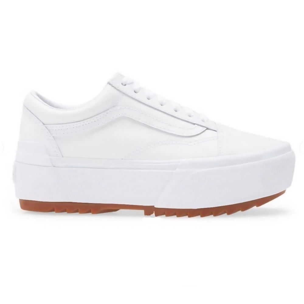 Van's White Platform Sneakers